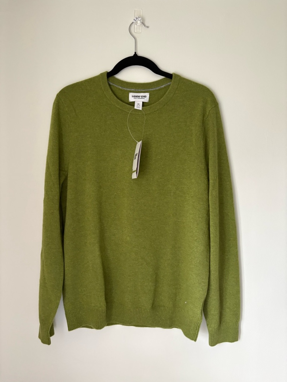 Lands' End Men's Green Crewneck Sweater